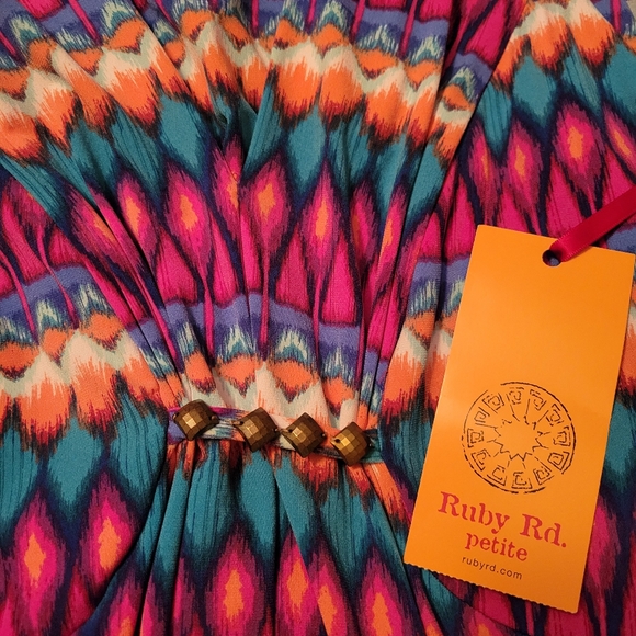 Ruby Rd. Colorful Patterned Dress NWT - Picture 7 of 7